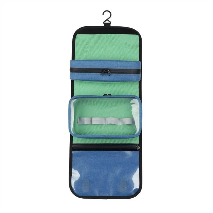 Blue waterproof accessories bag